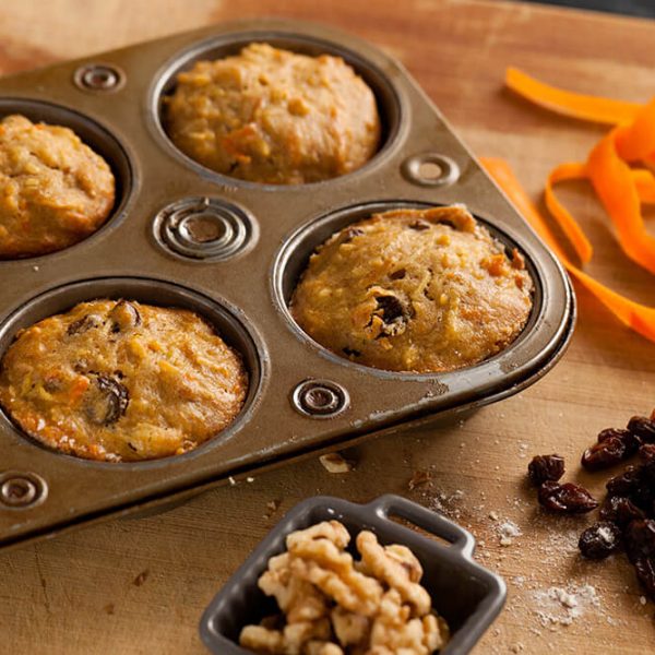 Muffins in a pan